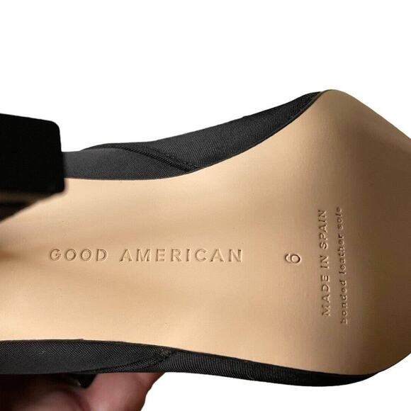 Good American NEW High Kickstand Black Neoprene Booties Size 5.5 - Picture 6 of 7